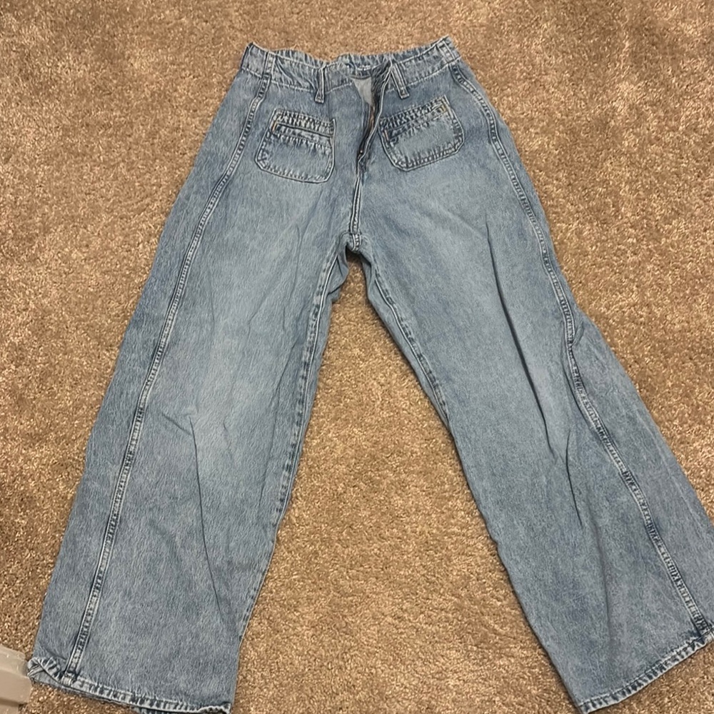 Old Navy Blue Flare Wide Leg Jeans